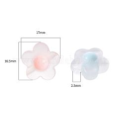 50шт 5 цвета прозрачные акриловые бусины TACR-CC0001-03