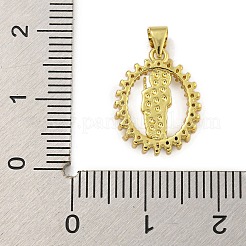 Cremagliera placcatura micro ottone spianare pendenti zirconi&nbsp;KK-C074-58G