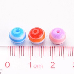 Круглый смолы полоса бусы X-RB062