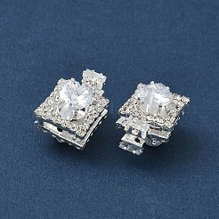 Латунные микро проложить кубического циркония бусы KK-S336-10S-C