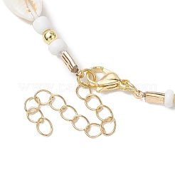 Богемные ожерелья из натуральной ракушки каури из бисера NJEW-JN04783-01