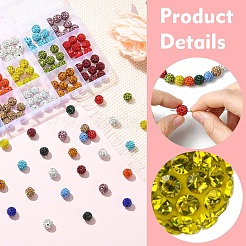 150 шт. 15 цвета проложить бусины для дискотечного шара RB-YW0001-27