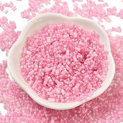 Двухцветный внутренний цвет прозрачный стеклянный бисер SEED-C004-05D