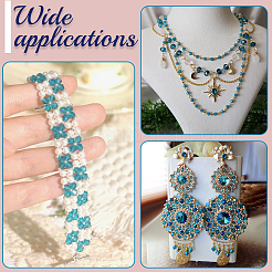 890 шт. прозрачные стеклянные бусины&nbsp;GLAA-SP0001-38