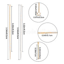 24 шт. 2-х цветная латунная фурнитура для сережек-гвоздиков KK-CN0002-04