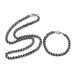 Halsketten und Armbänder aus Edelstahl 201&nbsp;SJEW-G087-04P