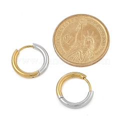 201 orecchini a cerchio bicolore in acciaio inossidabile&nbsp;EJEW-Q002-01G-03