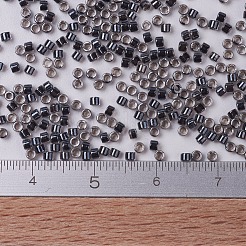 MIYUKIデリカビーズ  シリンダー  日本製シードビーズ  11/0  （db0925)スパークリングチャコールライニングクリスタル  1.3x1.6mm  穴：0.8mm  約2000PCS /ボトル  10 G /ボトル&nbsp;SEED-JP0008-DB0925