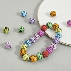 200 шт. Непрозрачные акриловые бусины&nbsp;OACR-SP0001-63