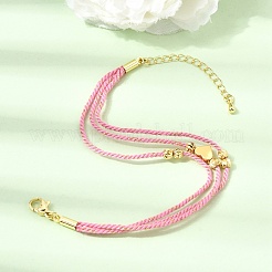 Bracelets à plusieurs brins en polyester&nbsp;FB-CBA983F-02G-03
