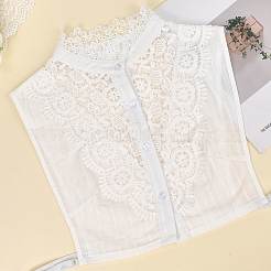 Съемная хлопковая рубашка женская накладной воротник AJEW-WH20054-049B