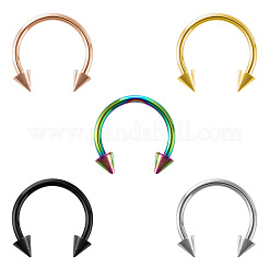 5 шт. 316l хирургическая нержавеющая сталь шип круглая/подковообразная штанга носовые кольца WG9532E-03