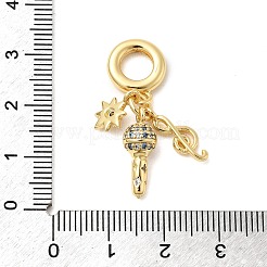 Латунные микропаве синие кубические цирконии европейские подвески KK-C138-01G