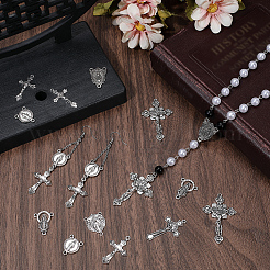 48 Stück 8 Stile DIY Legierung Anhänger und Link Zubehörse Kits&nbsp;FIND-SC0021-29