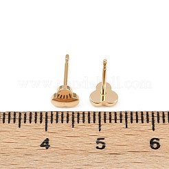 Pendientes de trébol de latón para mujer&nbsp;EJEW-G441-06D-G