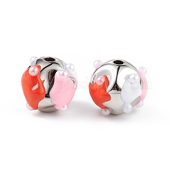 Бусины из акриловой эмали с платиновым напылением OACR-I003-05