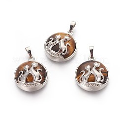 Природных тигровый глаз подвески&nbsp;G-P412-D04