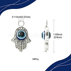 10 шт. подвески из смолы и сплава от сглаза&nbsp;PALLOY-FS00058-03