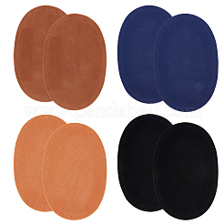 4 par de accesorios de adorno de cuero sintético ovalado de 4 colores&nbsp;PATC-CY0001-83