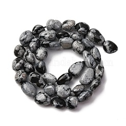 Природные снежинка обсидиан бисер нитей&nbsp;G-K395-A04-02