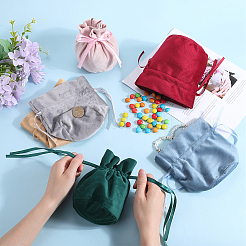 6шт. 6-х цветные бархатные мешочки с завязками ABAG-BBC0001-20