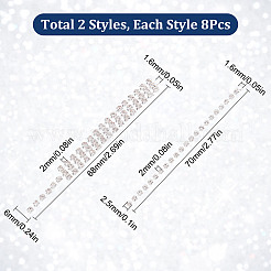 16 шт. 2 стильных латунных цепочки-чашки со стразами большие подвески KK-SC0003-21S