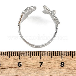 Verstellbare Manschettenringe aus Messing für Damen&nbsp;RJEW-B132-02B-P
