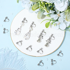 20 шт. фурнитура для сережек-клипс из нержавеющей стали 316&nbsp;STAS-BBC0008-59P