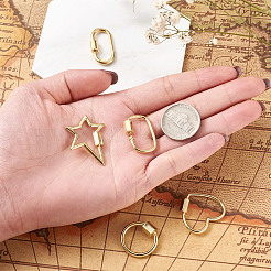 Латунные брелоки с карабином&nbsp;KK-TA0007-82G