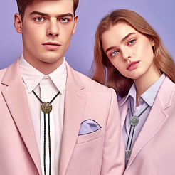 2шт. Галстук-боло из искусственной кожи 2 цветов NJEW-AN0001-61