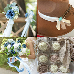 3 рулон 3-х цветов ленты из полиэстера с потертой бахромой&nbsp;OCOR-TA0001-55B