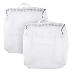 2 sac à linge en maille polyester avec fermeture éclair et poignées&nbsp;ABAG-TA0002-18A
