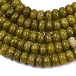 Gefärbt natürlichen weißen Jade Perlen Stränge&nbsp;G-G107-A46-01