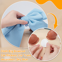Наклейки на машину с большим бантом из ткани&nbsp;DIY-WH0899-290A