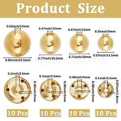 40 шт. латунные пуговицы с 3 отверстиями BUTT-CY0001-18A