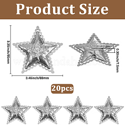 20 шт. железные звездные украшения&nbsp;AJEW-GF0012-61B