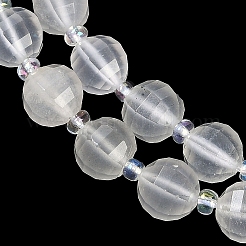 Hilos de abalorios de jade blanco natural&nbsp;G-G182-B28-03