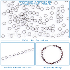 100 pz 201 perline distanziatrici in acciaio inossidabile&nbsp;STAS-UN0055-03