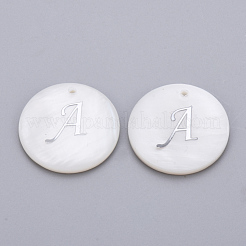 Pendentifs en coquillage d'eau douce&nbsp;SHEL-Q018-01-P