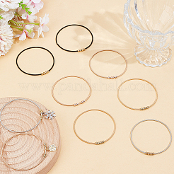 16шт 4 цвета нержавеющая сталь спутниковые цепи эластичный браслет для женщин&nbsp;BJEW-SP0001-17