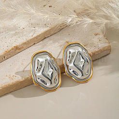 Ohrstecker aus strukturiertem Edelstahl 304 für Damen&nbsp;IH0404-1