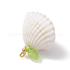 7 шт. стеклянная ракушка из бисера с подвесками в виде цветов&nbsp;PALLOY-MZ01140