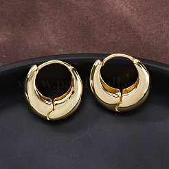 Толстые серьги-кольца из латуни с покрытием стойки для мужчин и женщин&nbsp;LS-EJEW-F288-06G