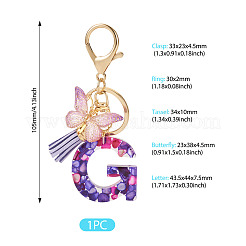 Porte-clés pendentif papillon en résine&nbsp;KEYC-TAC0034-03G