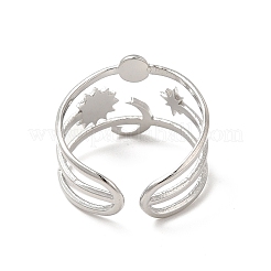 Открытая манжета из нержавеющей стали 304 с узором «звезда STAS-E066-10P