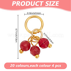 80шт 20 стиля натуральные подвески из драгоценных камней PALLOY-AB00213