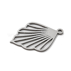 ステンレスペンダント201個  レーザー切断  シェルチャーム  変色防止  ステンレス鋼色  35x24x1mm  穴：2.5mm&nbsp;STAS-S155-05P-02