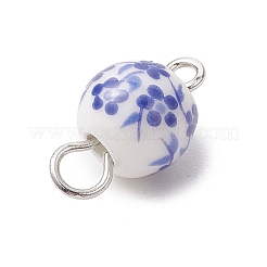 Фарфоровые керамидные звенья с цветочным принтом ручной работы&nbsp;PALLOY-JF04143-02