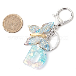 Porte-clés en résine et acrylique en forme de papillon&nbsp;X1-KEYC-JKC01067-04