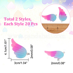 40 шт. подвески из двухцветной трехцветной непрозрачной смолы RESI-AR0001-25